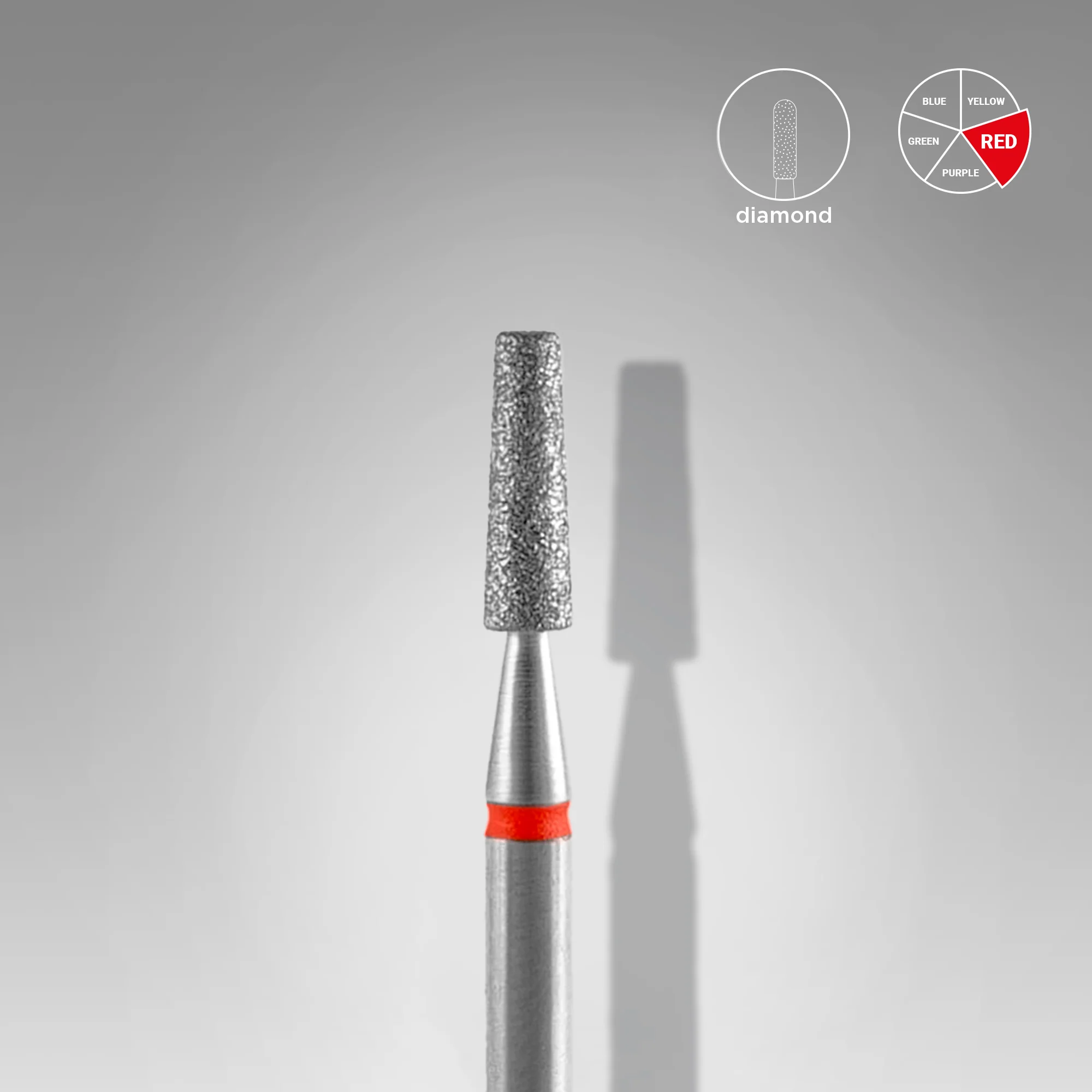 Punta Diamantata RED EXPERT diametro testa 2,5 mm / parte lavorante 8 mm