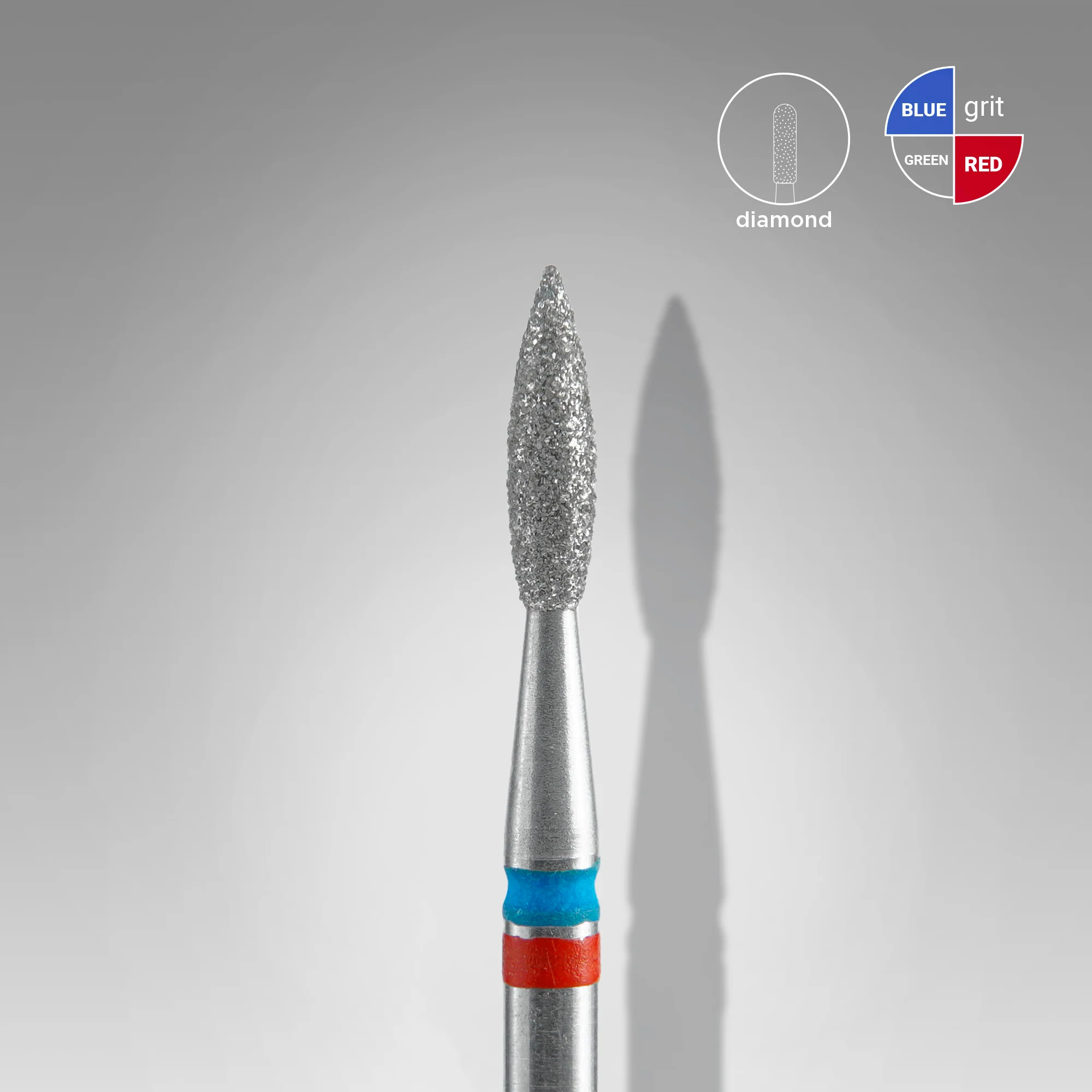 Punta diamantata  DUO fiamma rosso-blu EXPERT