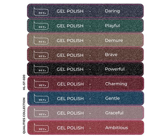 Set di adesivi per nail tips dimostrativi GELPOLISH - QUALITIES