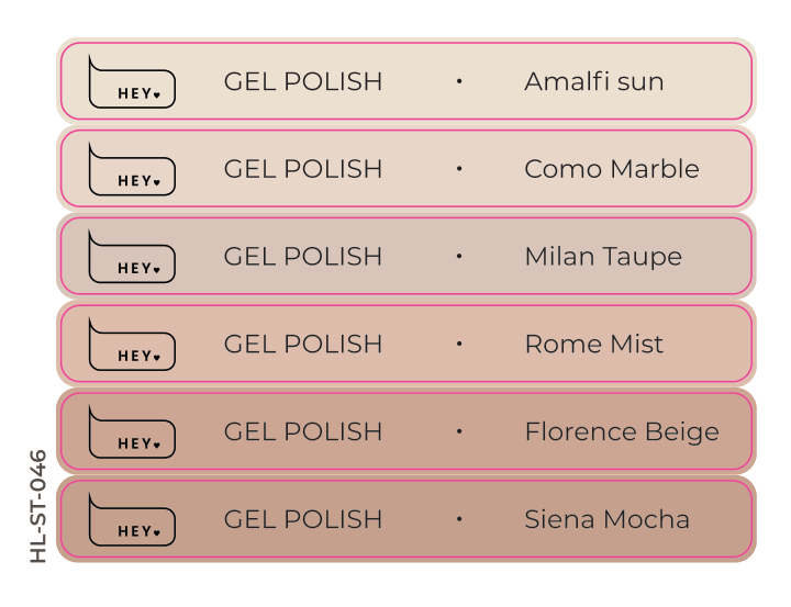 Set di adesivi per nail tips dimostrativi GELPOLISH - BELLAITALIA