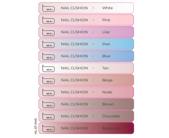 Set di adesivi per nail tips dimostrativi NIALCUSHION
