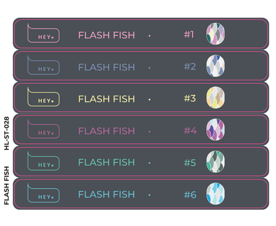 Set di adesivi per nail tips dimostrativi FLASHFISHGel