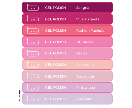 Set di adesivi per nail tips dimostrativi GELPOLISH.3