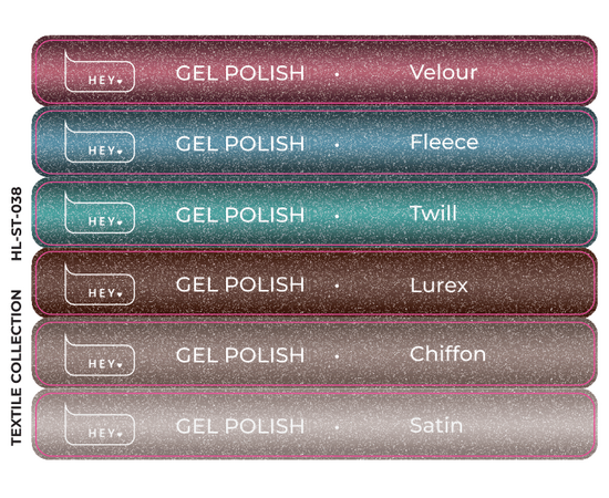 Set di adesivi per nail tips dimostrativi GELPOLISH - TEXTURE